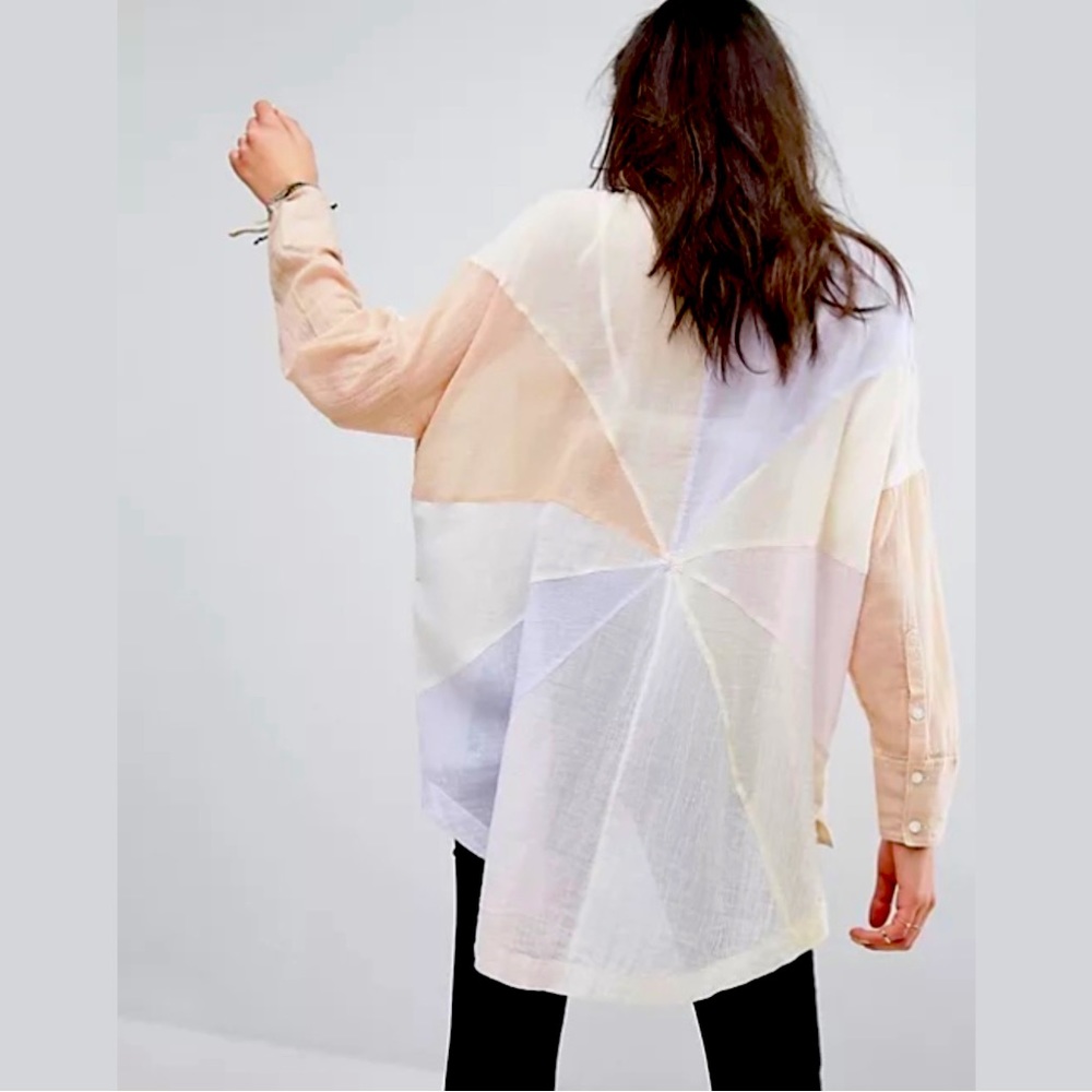 Free People Rainbow Rays Button-down